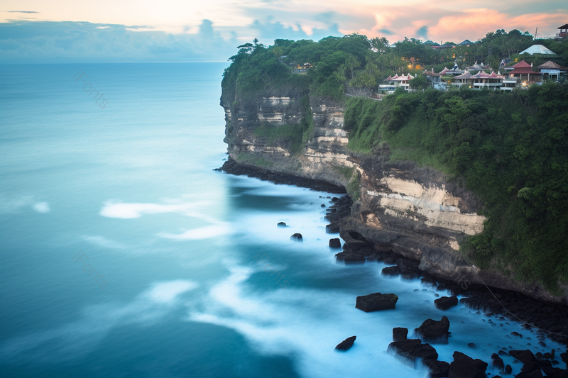 宁静无人的著名景点海边背景图,高清,摄影图,摄影图片,图片大全,摄影图免费下载